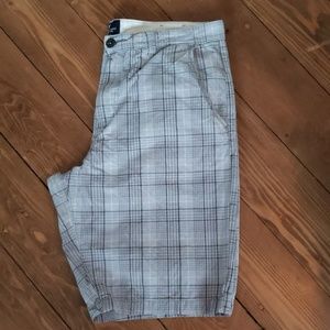 AE plaid shorts